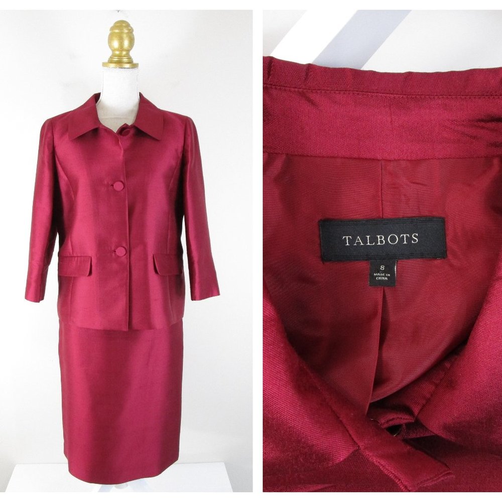 Talbots Burgundy Two-Piece Skirt Set